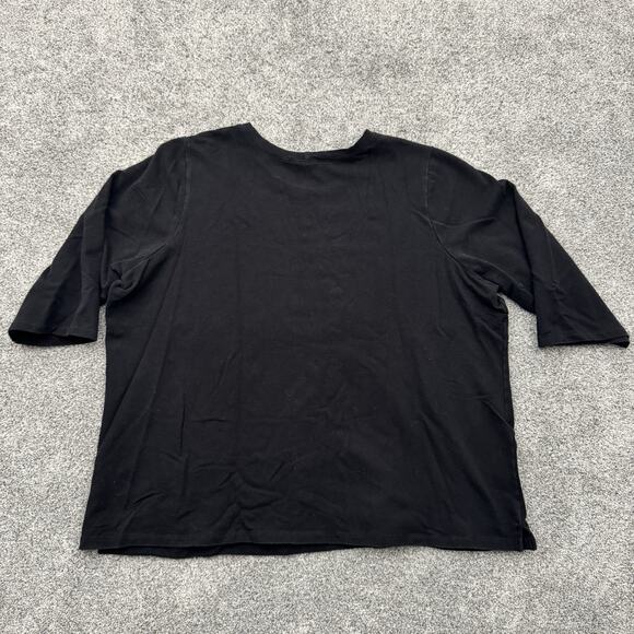 Dark Floral Paisley Top Womens 3X Plus Edgy Bohemian Grandma Goth Casula Comfy - Picture 9 of 9